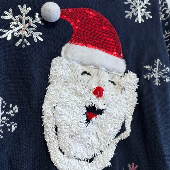 Women’s Ugly Christmas Santa Sweater - Picture 4 of 6